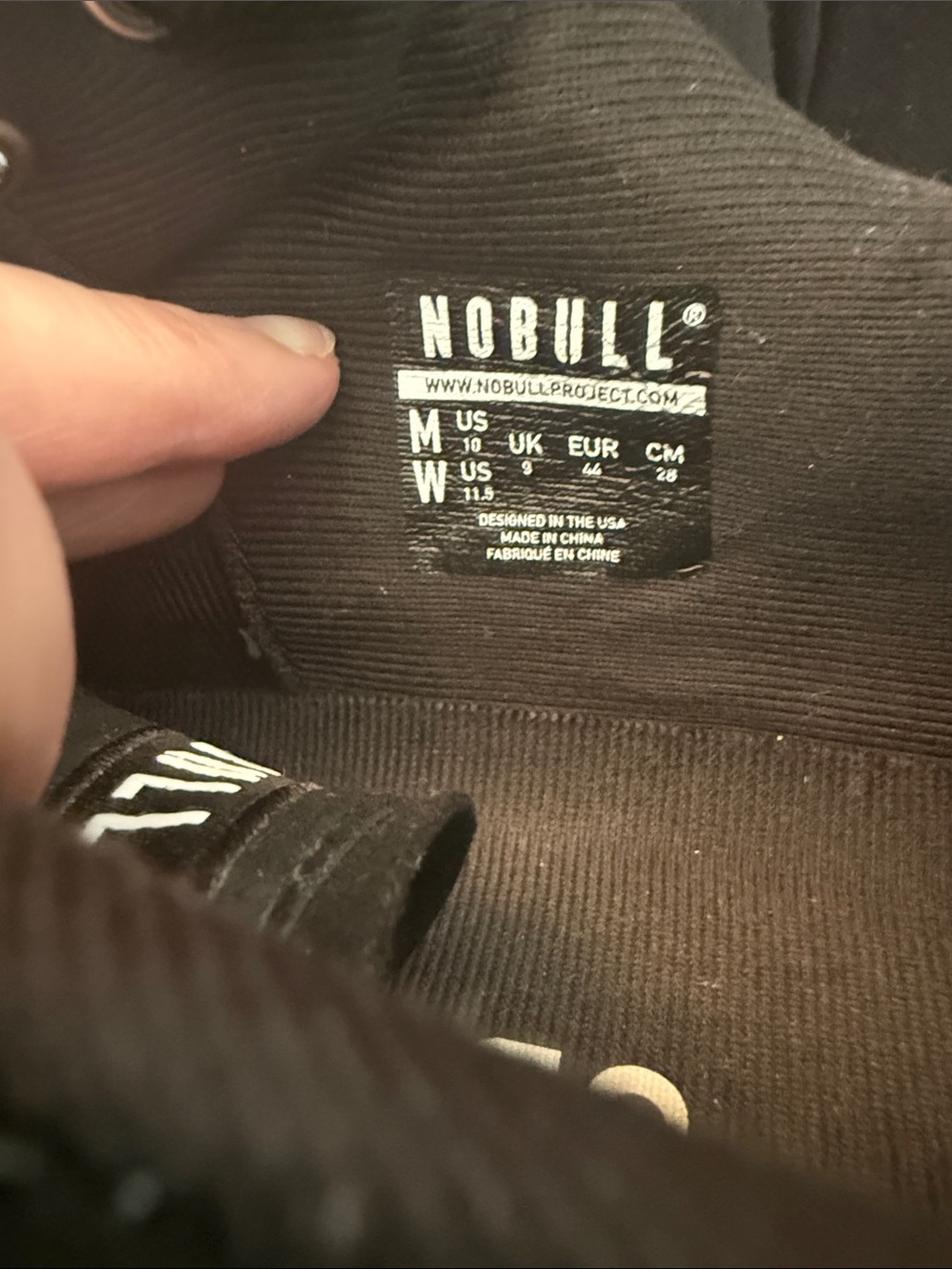 NOBULL Men’s Black Trainer Cross Training Shoes Size 10 Athletic Gym Sneakers - Picture 10 of 13